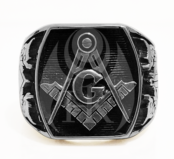 Square Top Masonic Ring
